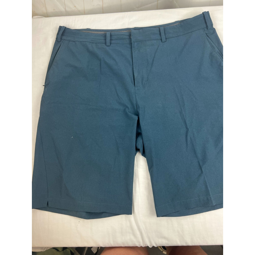 Men’s Coolibar Performance Flat Front Stretch Casual Golf Shorts Sz 40 Blue EUC
